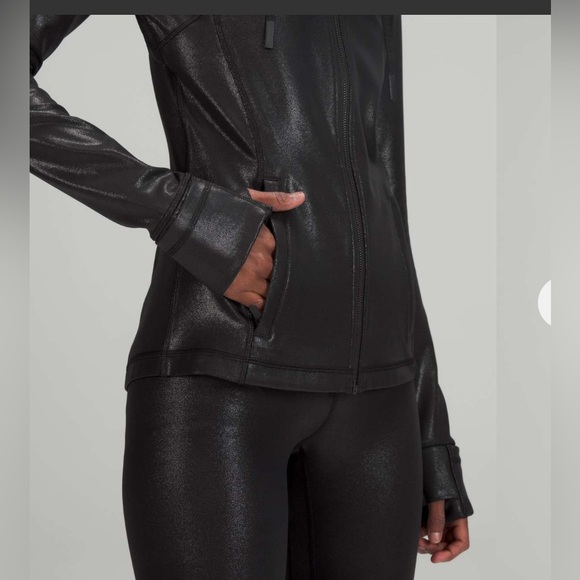 Lululemon define Black shine Hooded Jacket. Like new. - Picture 2 of 8